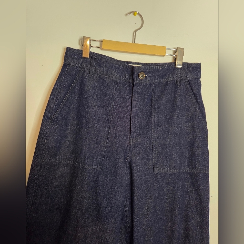 Saint Tropez Gwyneth Wide Leg Classic Blue Jeans Size L - Picture 7 of 11